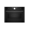 NEFF N90 C24MT73G0B Compact Oven with Microwave Function, Premium 6.8" Full Touch Display, Wi-Fi Enabled, Pyrolytic Self Cleaning, Inverter Technology, 60 x 45cm, Graphite Grey