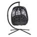 Flowerhouse Porch Swing w/ Stand Nylon/Metal in Black | 43 H x 50 W x 24 D in | Wayfair FHEC100-BFLY