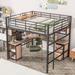 Mason & Marbles Casuarina Metal Platform Storage Bed Metal & Upholstered/Metal in Black | 70.1 H x 56 W x 77.2 D in | Wayfair
