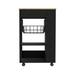 Hokku Designs Luethel Wood Bar Cart Wood in Black/Brown | 35.4 H x 22.4 W x 14.5 D in | Wayfair 5B68F7A07DFB41A8BC76D2F79E6E1941