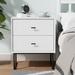 Wade Logan® Bueso 2 - Drawer Nightstand Wood in White | 23.7 H x 19.7 W x 15.7 D in | Wayfair 2862718048A0496E80379252DFE2BED1