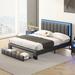 Brayden Studio® Cleal Upholstered Platform Storage Bed Upholstered in Black | 45.6 H x 64.1 W x 82.6 D in | Wayfair