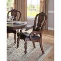 World Menagerie Wyndmere Wood Dining Chair Wood/Upholstered/Metal in Brown | 45.45 H x 25.755 W x 26.26 D in | Wayfair