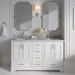 Winston Porter Peighten 61 Double Bathroom Vanity w/ Top Wood/Marble in White | 36 H x 61 W x 22 D in | Wayfair A75B11ED44104EA9B4B393BCBD5587A7