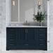 Winston Porter Peighten 61 Single Bathroom Vanity w/ Top Wood/Marble in Blue | 35.25 H x 61 W x 22 D in | Wayfair A4B33ECA71B849BD89130698BB3108BD