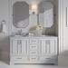Winston Porter Peighten 61 Double Bathroom Vanity w/ Top Wood/Marble in Gray | 35.25 H x 61 W x 22 D in | Wayfair 2CBE90BDD7B5462F99388B32ADE1EDB3