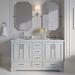 Winston Porter Peighten 61 Double Bathroom Vanity w/ Top Wood/Quartz Top in Gray | 36 H x 61 W x 22 D in | Wayfair 4ECF44EE19E641F9B436650F7933603C