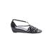 Stuart Weitzman Wedges: Black Shoes - Women's Size 6 - Open Toe