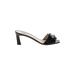 Prada Heels: Slip-on Chunky Heel Cocktail Party Black Print Shoes - Women's Size 38.5 - Open Toe