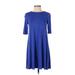 Old Navy Casual Dress - A-Line: Blue Solid Dresses - Women's Size X-Small