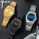 Luxury Men Watch Men's Quartz Wristwatch Classic Brand Gold Full Black Golden Dial Roman Numbers New