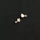 Playful Heart Star Solitaire Zircon Asymmetric Stud Earrings for Women 925 Sterling Silver 14k Gold