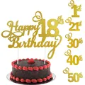 1PC Happy Birthday Cake Topper 1st 18th 21th 30th 40th 50th Age Happy Birthday Cake Decoration Party