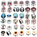 1Pair Stainless Steel Cat Skull Ear Stretchers Plugs And Tunnels Earring Gauges Ear Expanders Dermal