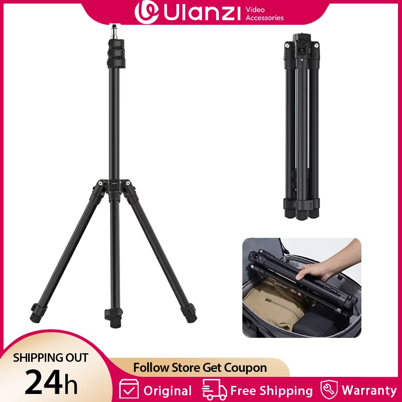 Ulanzi TT43 1,9 m Lichtstativ aus Aluminiumlegierung, umkehrbarer Beinlichtstativ, Stativ für LED-Lichtprojektor, Blitz-Softbox, maximale Belastung 6 kg Image