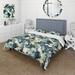 Designart "Green And White Urban Camouflage I" Modern Bedding Covert Cet With 2 Shams