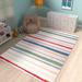 Orian Rugs Playroom Montreal White Striped Kids Area Rug