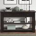 48.82" Solid Pine Wood Console Table, Modern Entryway Sofa Side Table with 3 Storage Drawers and 2 Shelves, Easy to Assemble