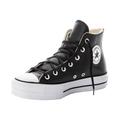 Sneaker CONVERSE "CHUCK TAYLOR ALL STAR PLATFORM LEATHER" Gr. 36, schwarz-weiß (schwarz, whit) Schuhe Schnürstiefeletten