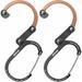 GEAR AID HEROCLIP Carabiner Clip and Hook (Medium) for Camping Backpack and Garage Black & Brown 2 Pack