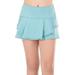 Lucky In Love Girl`s Flirty Mesh Border Tennis Skort Eucalyptus ( SMALL )