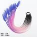 NUOLUX Rainbow Ponytail Hair Extension Ponytail Hairpiece Braids Ponytail Wiglet with Hair Tie