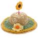 NUOLUX Puppy Straw Hat Birthday Straw Pet Hat Decorative Dog Hat Pet Headdress Decoration