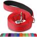 Double-Sided Reflective Dog Leash 6 FT/5 FT/4 FT Padded Handle Nylon Dogs Leashes for Small & Medium Dogs Walking Red 5FT