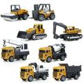 Small Alloy Construction Vehicles Mini Diecast Construction Trucks Heavy Duty Excavator Cement Excavator Forklift Outdoor Gifts for Toddlers