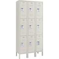 Infinity Triple Tier 9 Door Assembled Locker Tan - 12 x 15 x 24 in.