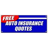 Free Auto Insurance Quotes Banner Sign - Car Motorcycle Homeowner Geico Save
