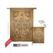 14113 Christmas Merry Christmas Bells Burlap 2-Sided Vertical Impression House Flag - 28 x 40 in.