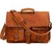 Rajeriya-Leather briefcase laptop bag messenger satchel 16 Inch best Handmade Leather bag Brown Large