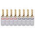 SIEYIO 8 Pcs Gold Plated Copper BFA 4mm Banana Plug Adapter Wire Speaker Connectors
