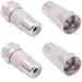 Accessonico F Type Male Plug to RCA Female Jack RF Video TV Cable Adapter 75 Ohm Connector Coupler Converter Replacement for Atari 2600 TV/7800 Sega/Coleco/Commodore Game System Audio Coax (4 Pack)