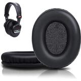 SOULWIT Earpads Replacement for Sony MDR-7506 MDR-V6 MDR-V7 MDR-CD900ST Monitor Headphones Ear Pads Cushions with Softer Protein Leather High-Density Foam - Black