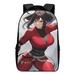 Brunette Red Warrior in a Armor Laptop Backpack