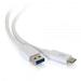 3 ft. USB-C to USB-A SuperSpeed USB 5Gbps Cable Male & Male - White