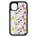 DistinctInk Case for iPhone 15 (6.1 Screen) - OtterBox Defender Custom Black Case - Girl Power - Unicorn Crowns Loud Mouth