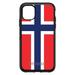 DistinctInk Case for iPhone 11 Pro MAX (6.7 Screen) - OtterBox Symmetry Custom Black Case - Norway Flag Red White Blue - Show Your Love of Norway