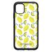 DistinctInk Case for iPhone 11 (6.1 Screen) - OtterBox Symmetry Custom Black Case - Summer Graphics - Lemon Pattern - Lemonade