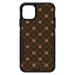 DistinctInk Case for iPhone 11 PRO (6.1 Screen) - OtterBox Commuter Custom Black Case - Brown & Pink Floral Pattern