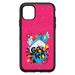 DistinctInk Case for iPhone 11 (6.1 Screen) - OtterBox Symmetry Custom Black Case - Girl Power - GRL PWR - Unicorn Hearts Graffiti