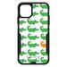 DistinctInk Case for iPhone 13 PRO (6.1 Screen) - OtterBox Commuter Custom Black Case - Green Orange Blue Alligator Gator - Cartoon Alligators