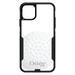 DistinctInk Case for iPhone 11 PRO (6.1 Screen) - OtterBox Commuter Custom Black Case - White Golf Ball