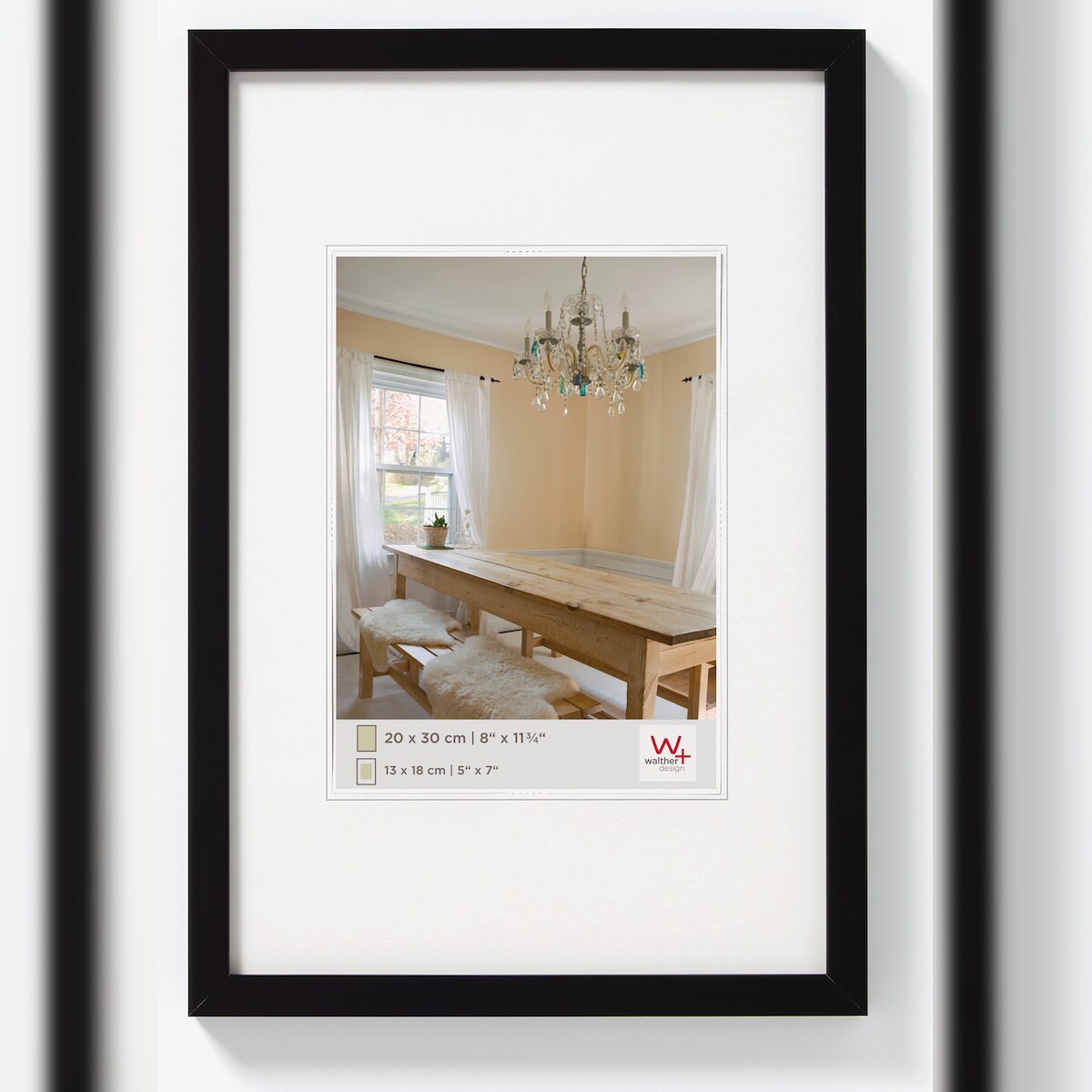 walther + design Peppers Holz Bilderrahmen 10x15 cm SCHWARZ Image