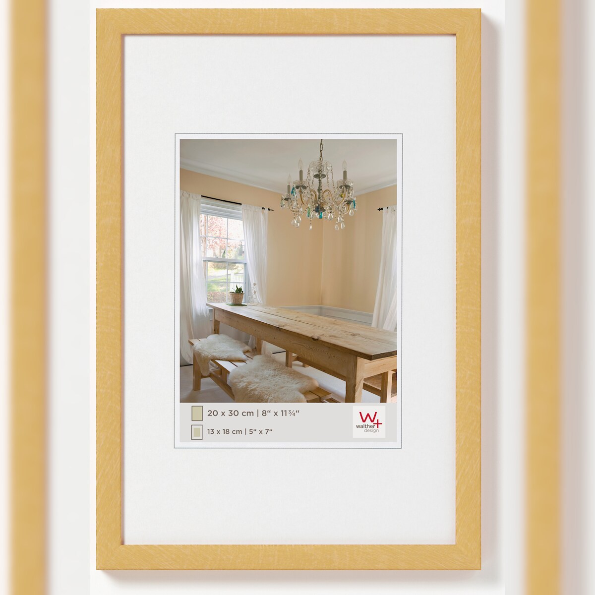 walther + design Peppers Holz Bilderrahmen 009X013 GOLD Image