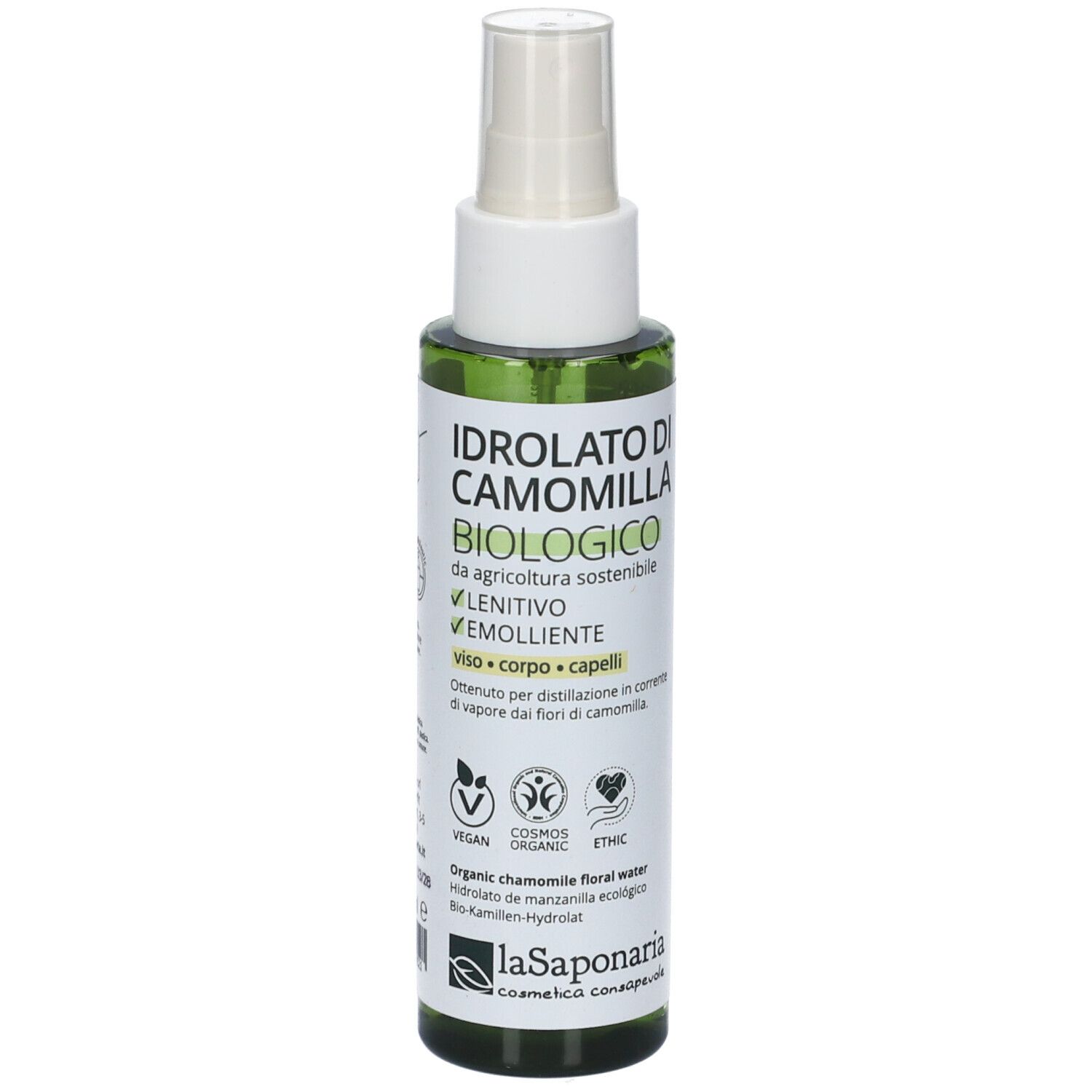 La Saponaria Idrolato di Camomilla BIO 100 ml Flacone Spray