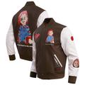 Men's Freeze Max Brown Chucky Good Guys Varsity Full-Zip Jacket