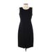 Talbots Casual Dress - Sheath: Black Solid Dresses - Women's Size 2 Petite